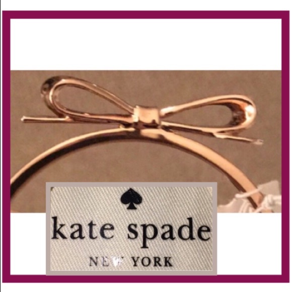 kate spade Jewelry - ♠️ Kate Spade Rose Gold Bow Bangle